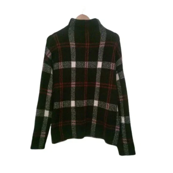 BUNDLE 3 for $24  Christian Siriano Plaid Print Turtleneck Sweater MD - Picture 3 of 8